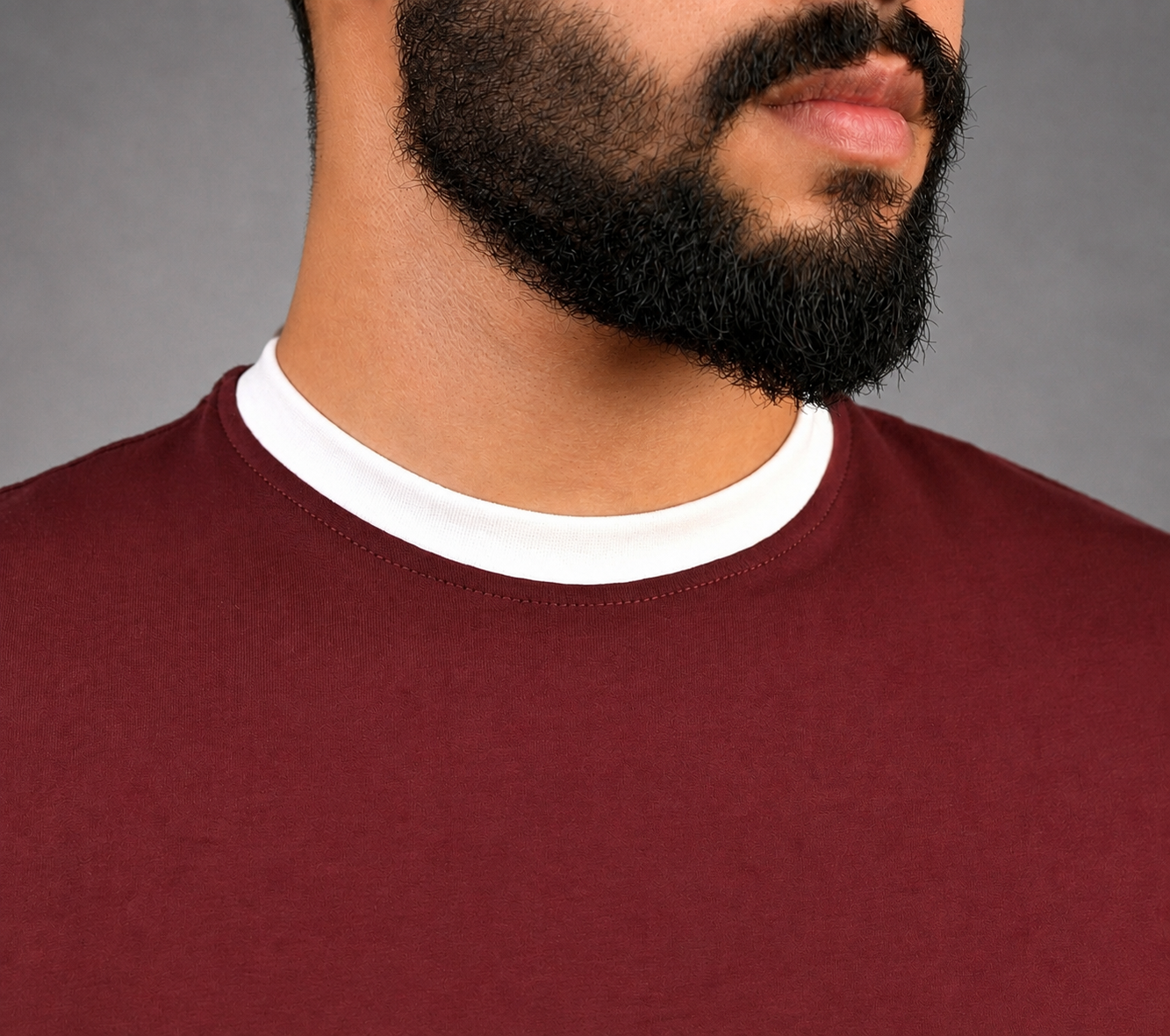 Ringer Tee – Burgundy × White
