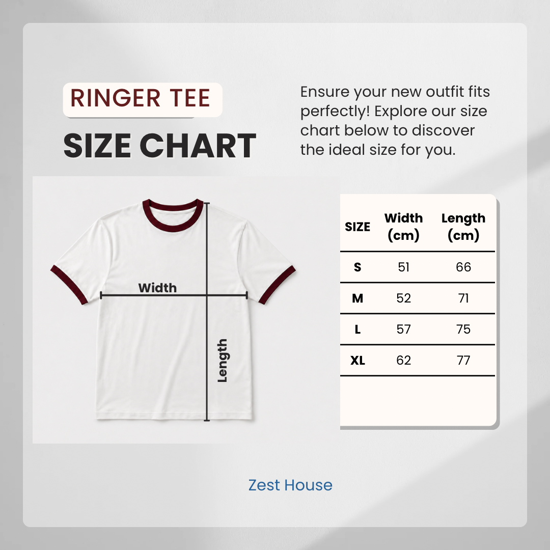 Ringer Tee – Burgundy × White