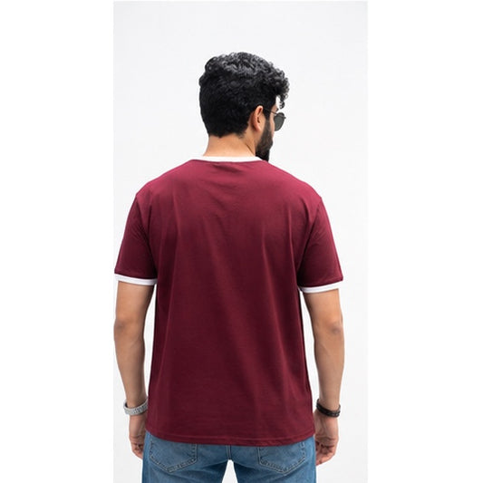 Ringer Tee – Burgundy × White
